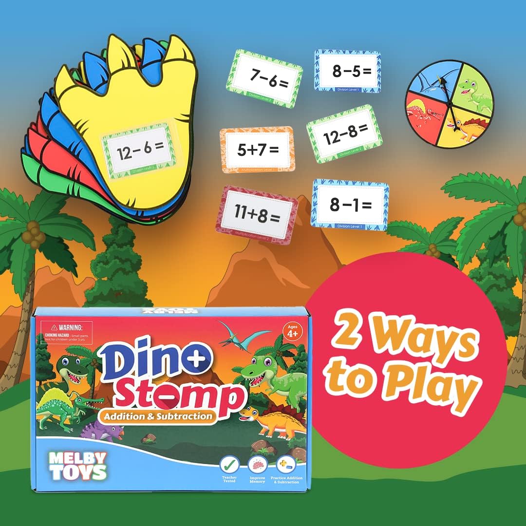 Dino Stomp - Addition and Subtraction